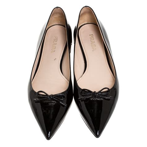 prada milano bow flats|prada flat shoes with bow.